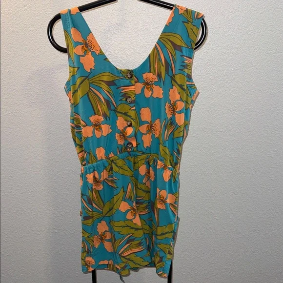 Toad & CO Tropical Floral Sleeveless Romper - Picture 5 of 9